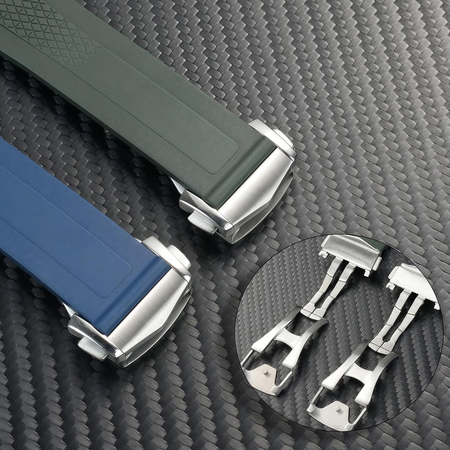 Longines hydroconquest L3 Conquest 스포츠 다이빙 시계 스트랩 + 금속 인터페이스 용 고품질 불소 고무 시계 밴드 21mm