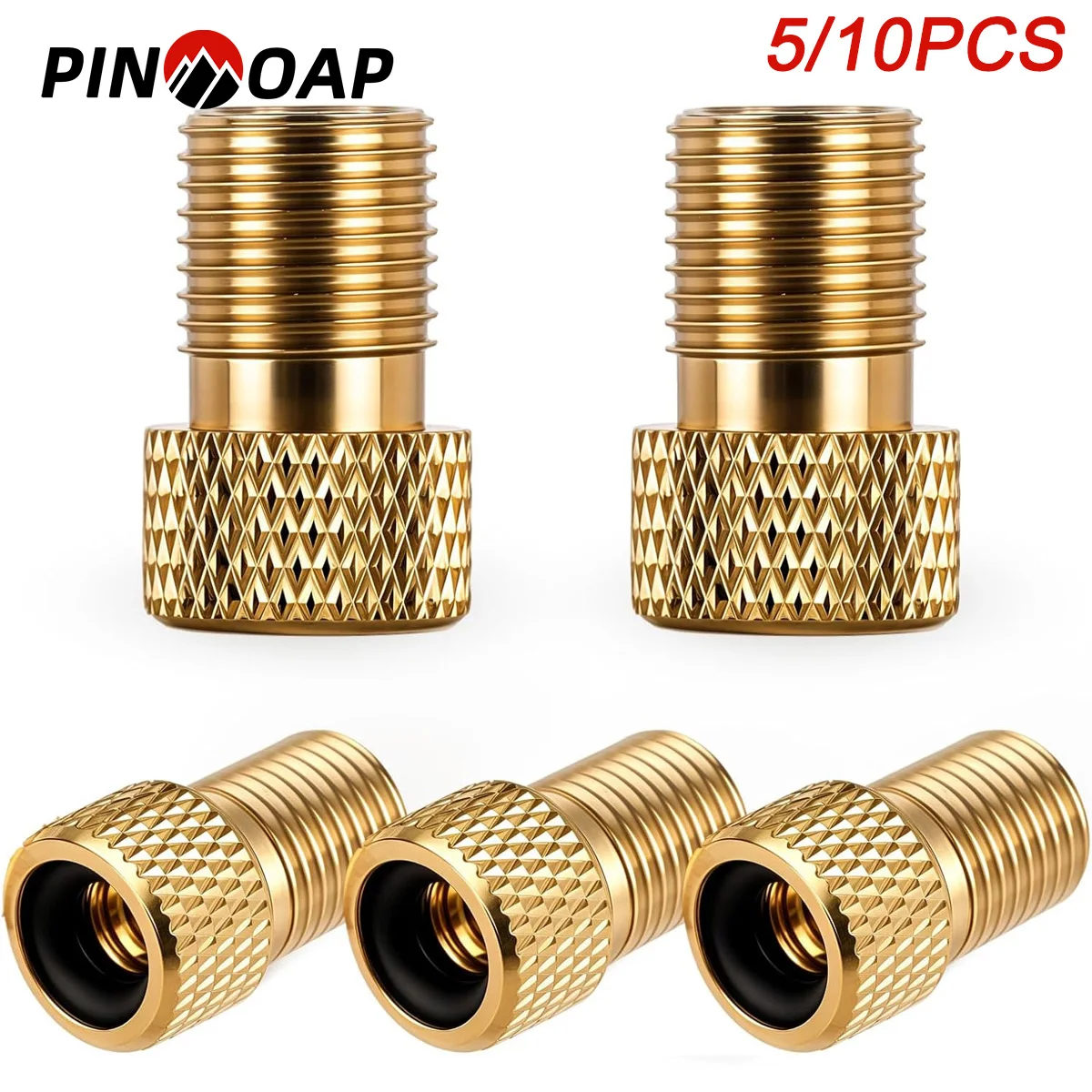 PINMOAP 5/10 Stück Ventiladapter Fahrradventiladapter Fahrradreifenventilanschlussadapter Fahrradteile für Fahrräder und Roller