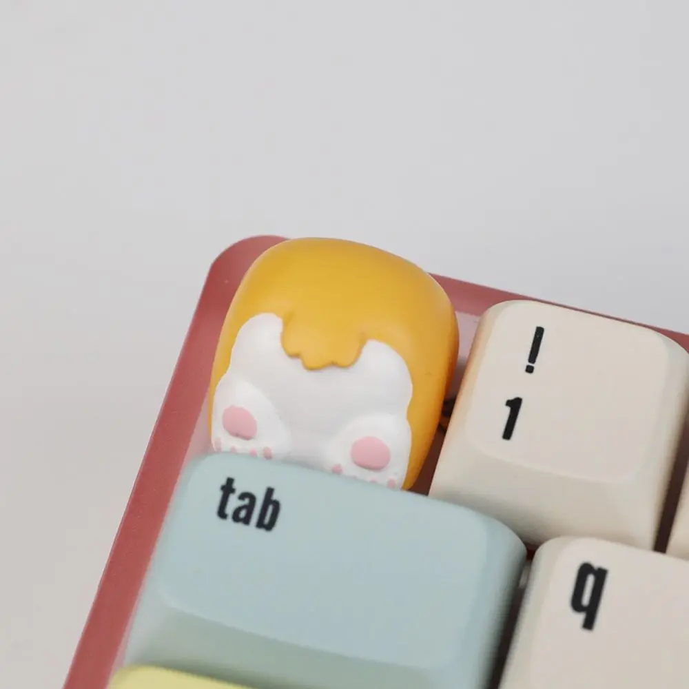 Universal Cartoon Corgi Keycaps Little Key 3D Crogi Butt Keyboard Cap Handmade DIY Mechanical Keyboard Keycap