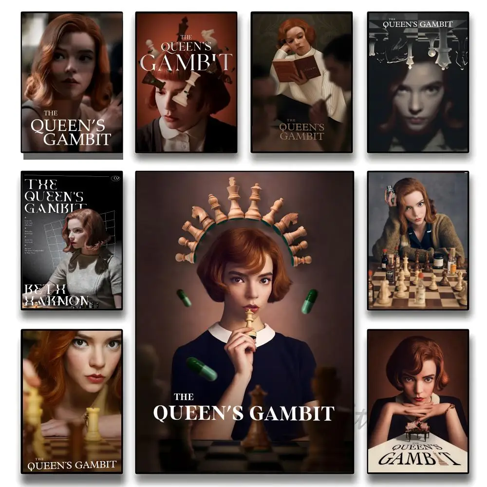 Póster The Queen’s Gambit, póster clásico e impresiones artísticas para pared, adecuados para salas de estar, dormitorios y el hogar.