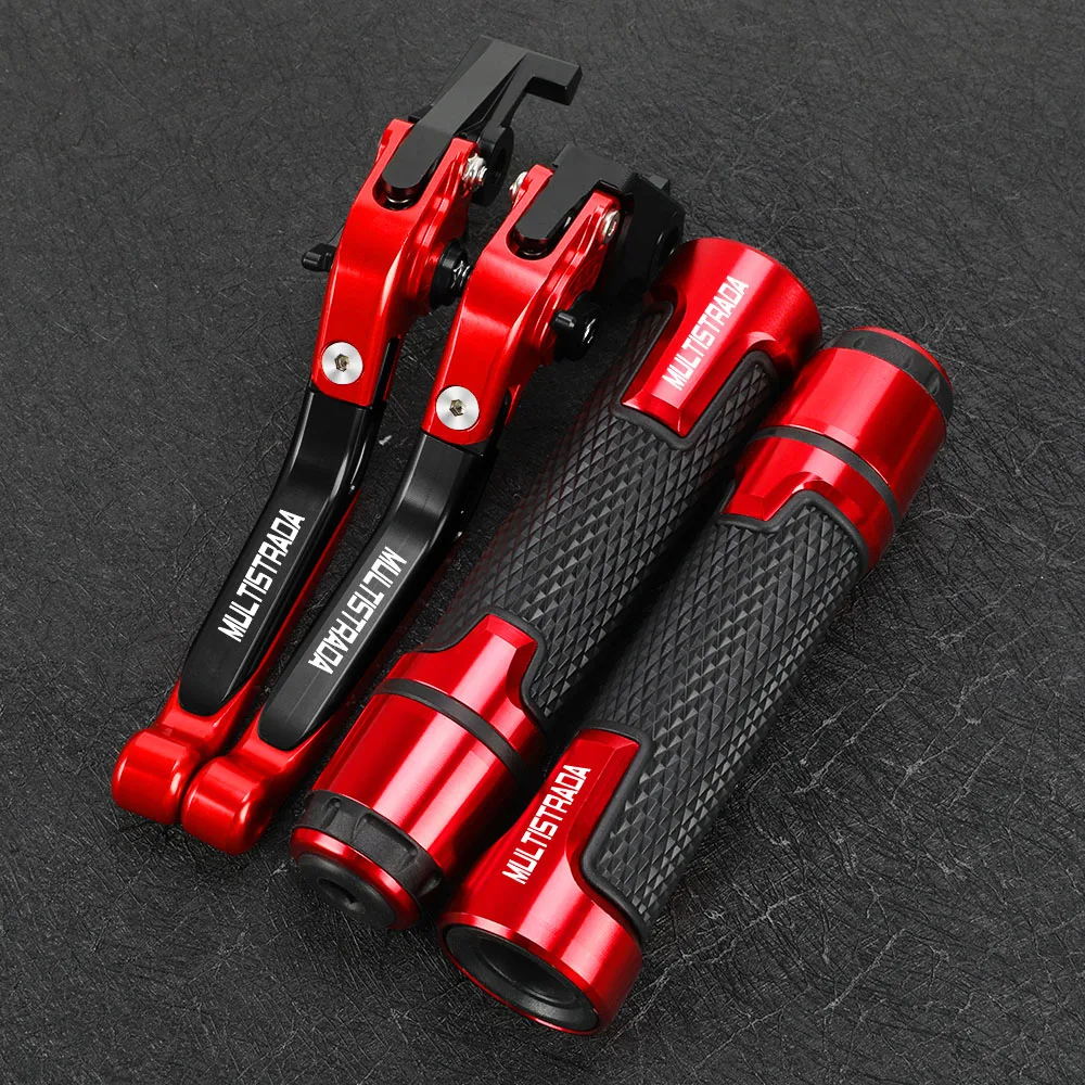 

For DUCATI 950 MULTISTRADA 950 2017-2019 2020 2021 Motorcycle Extendable Handbrake Brake Clutch Levers Handlebar Grips ends
