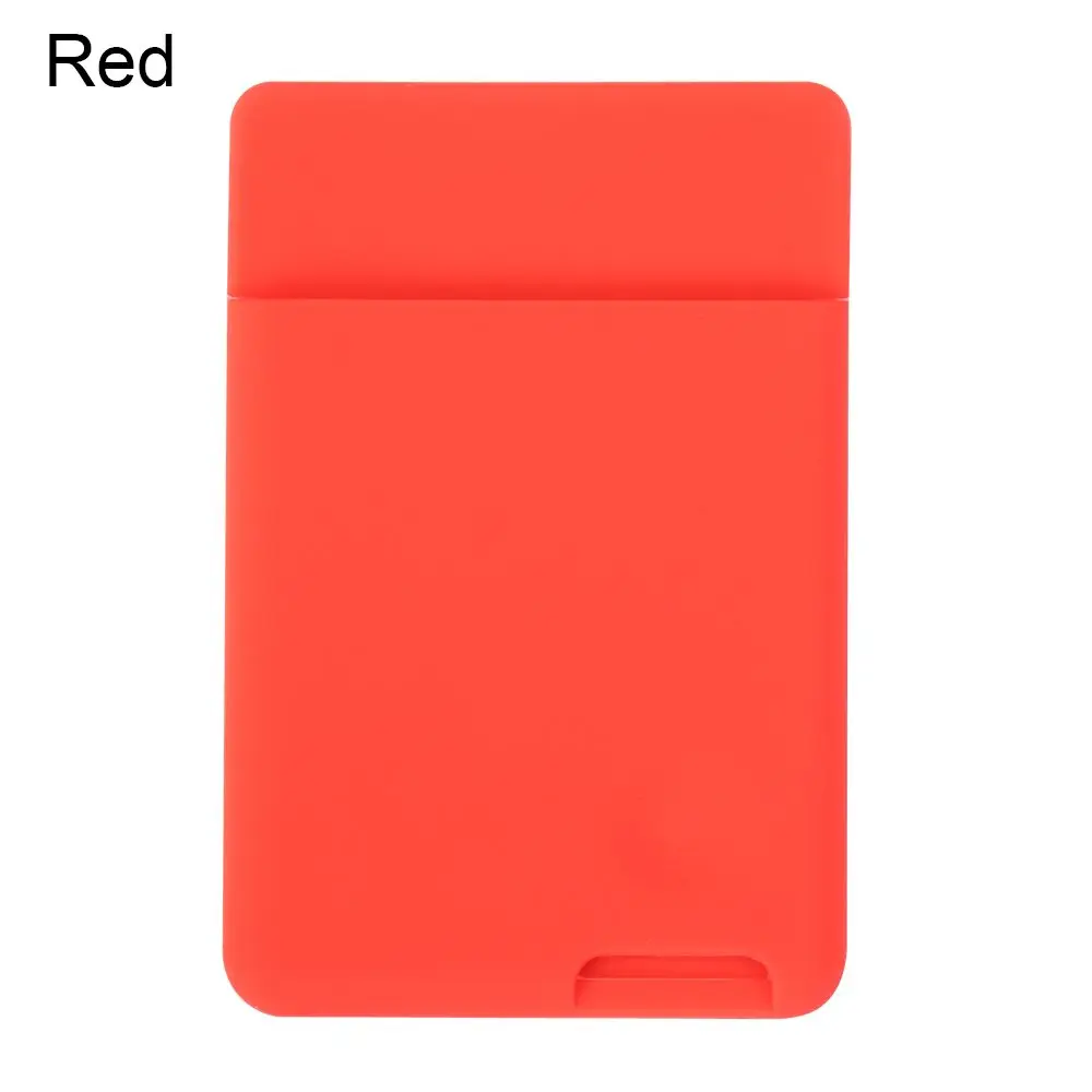 Bags Purse Self-Adhesive Silicone Phone Wallet Case ID Credit Card Holder Sticker Card Sleeves Cellphone Pocket