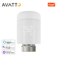 AVATTO Tuya 1-6PCS Zigbee TRV Radiator Actuator Valve Thermostatic Radiator Valve Temperature Controller For Alexa Google Home
