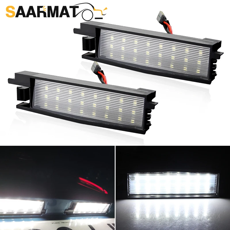 SAARMAT 2x White LED License Number Plate Light Lamp For Toyota Auris E180 Aygo RAV4 MK3 XA30