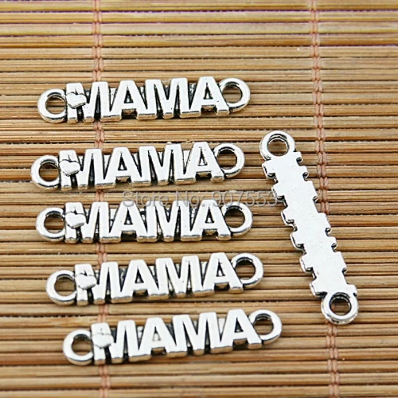 

20PCS Tibetan Silver Tone Bar Mama Connectors EF1621 Jewelry Making Supplies