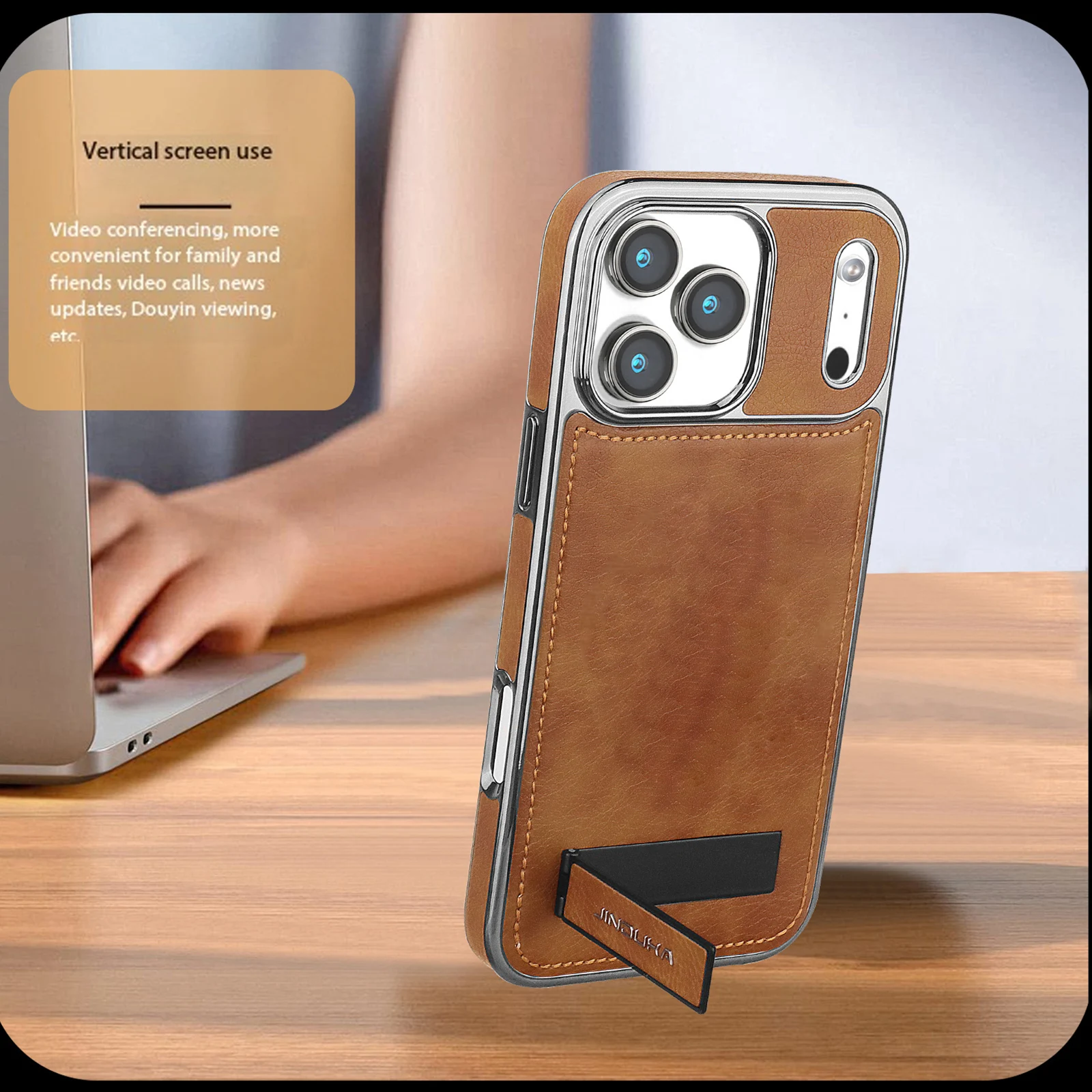 

Кожаный складной чехол-подставка для телефона в деловом стиле для iphone 17, Pro Max 16, 15, 14, 13, 12, задняя крышка в подарок