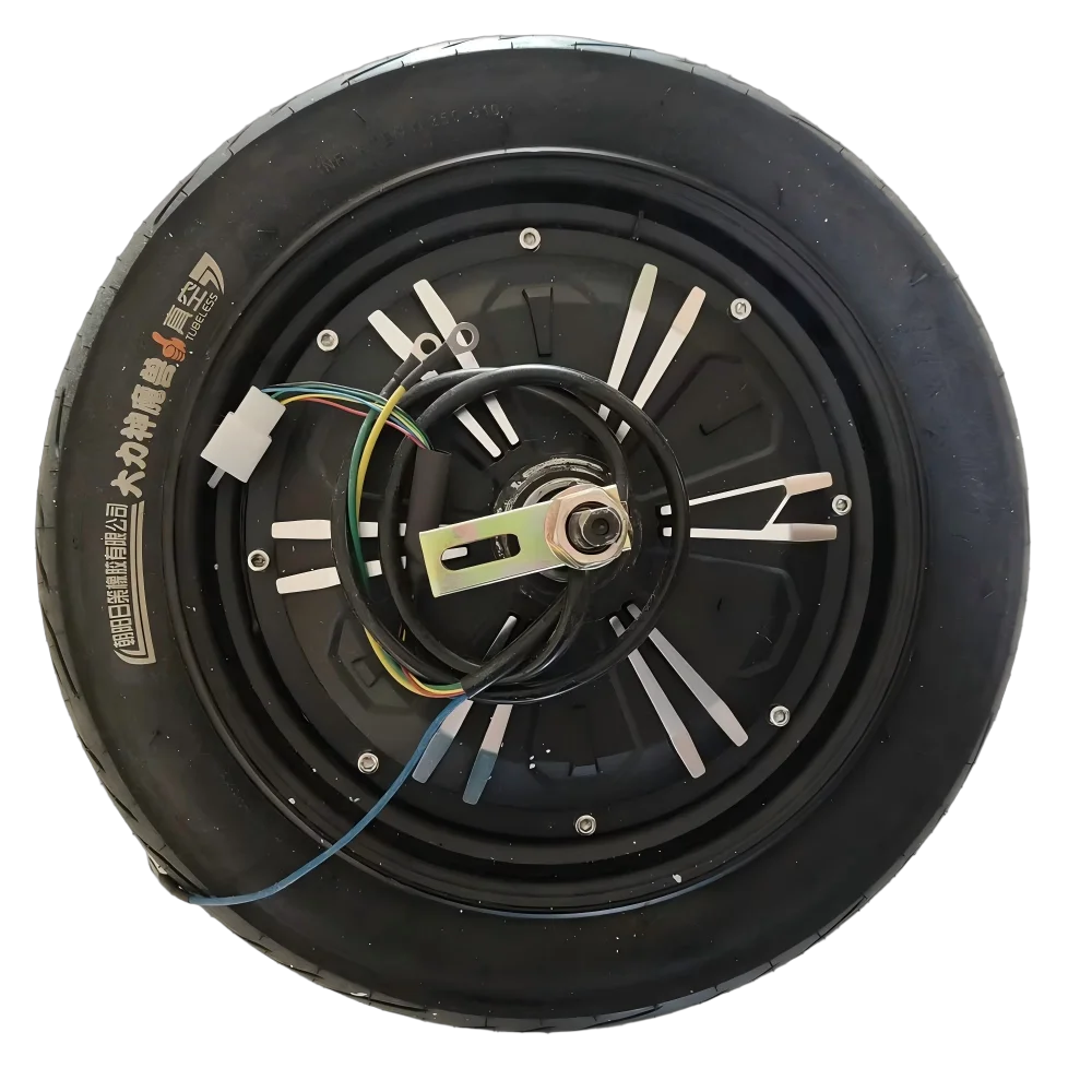 10 Inch New National Standard 14 Inch Left Drum Brake Motor High-Power Modified Silent 48v60v500w-1500w With Tyre 14x2.5, 3.0-10