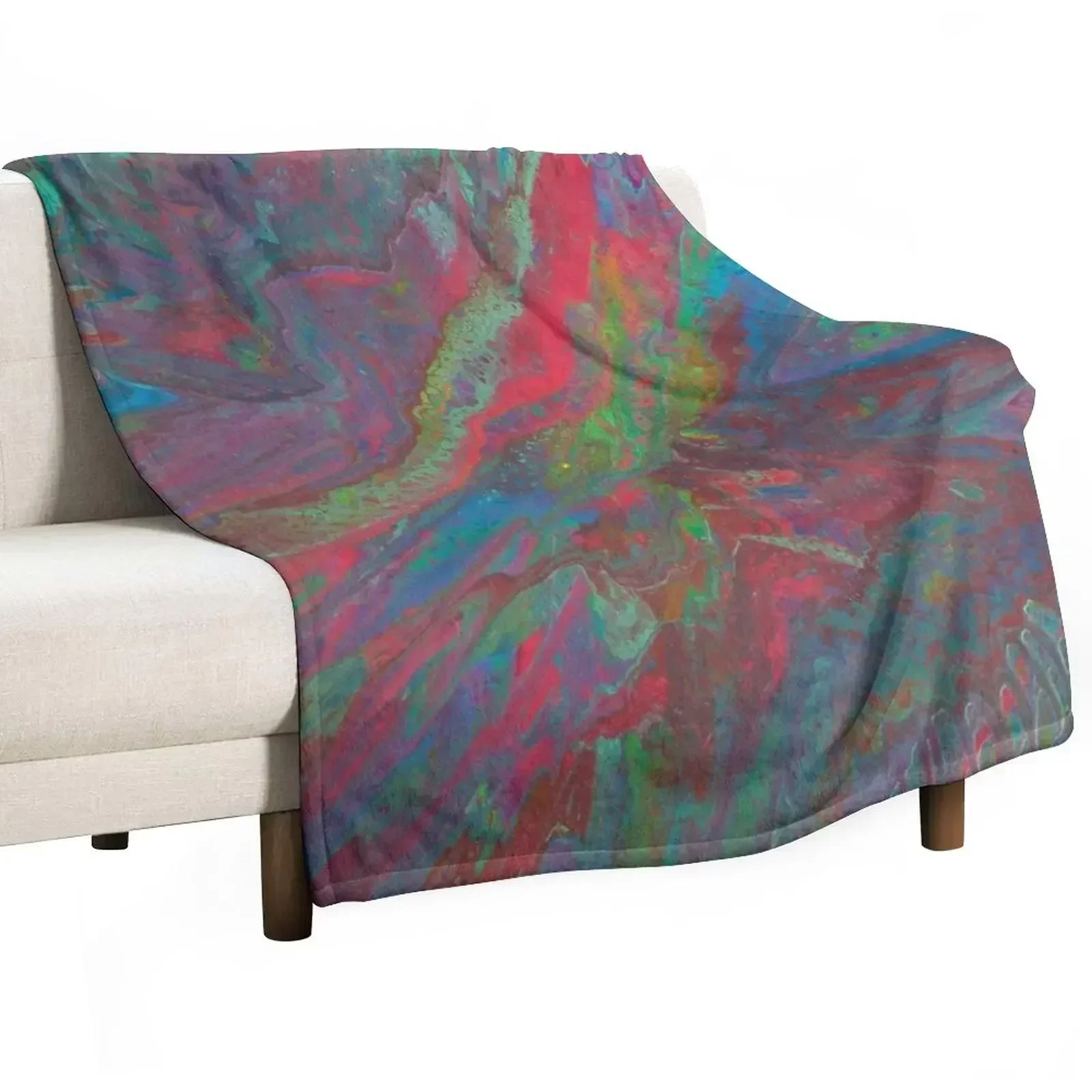 A Dash of Color painted by Flailing Frog Throw Blanket Quilt Soft Beds Extra Large Throw Blankets