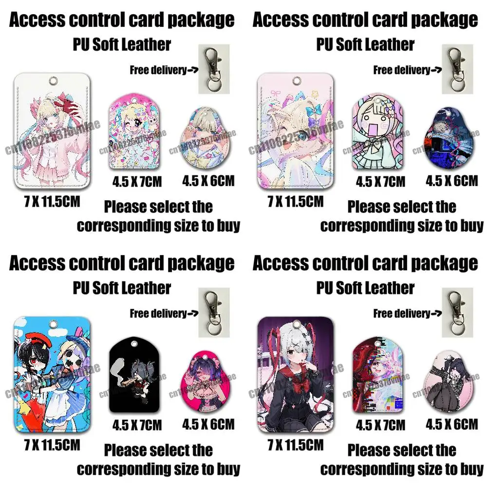 For Kangel Needy Streamer Overload Ame-Chan For AirTag Card Holder Cover ID Clips Credit Bank Access Electric Car Keychain
