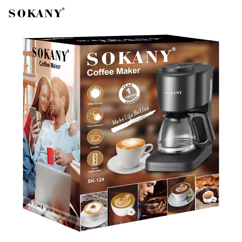 Sokany Fully Automatic Espresso Machine, Drip Coffee Machine, Coffee Brewing Machine, Tea Brewing Machine,Insulation Function ﻿