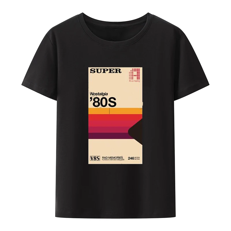 men teeshirt Super Tape T Shirt 1980s the eighties retro vhs movies film funny nostalgia 80's Mens T-shirt