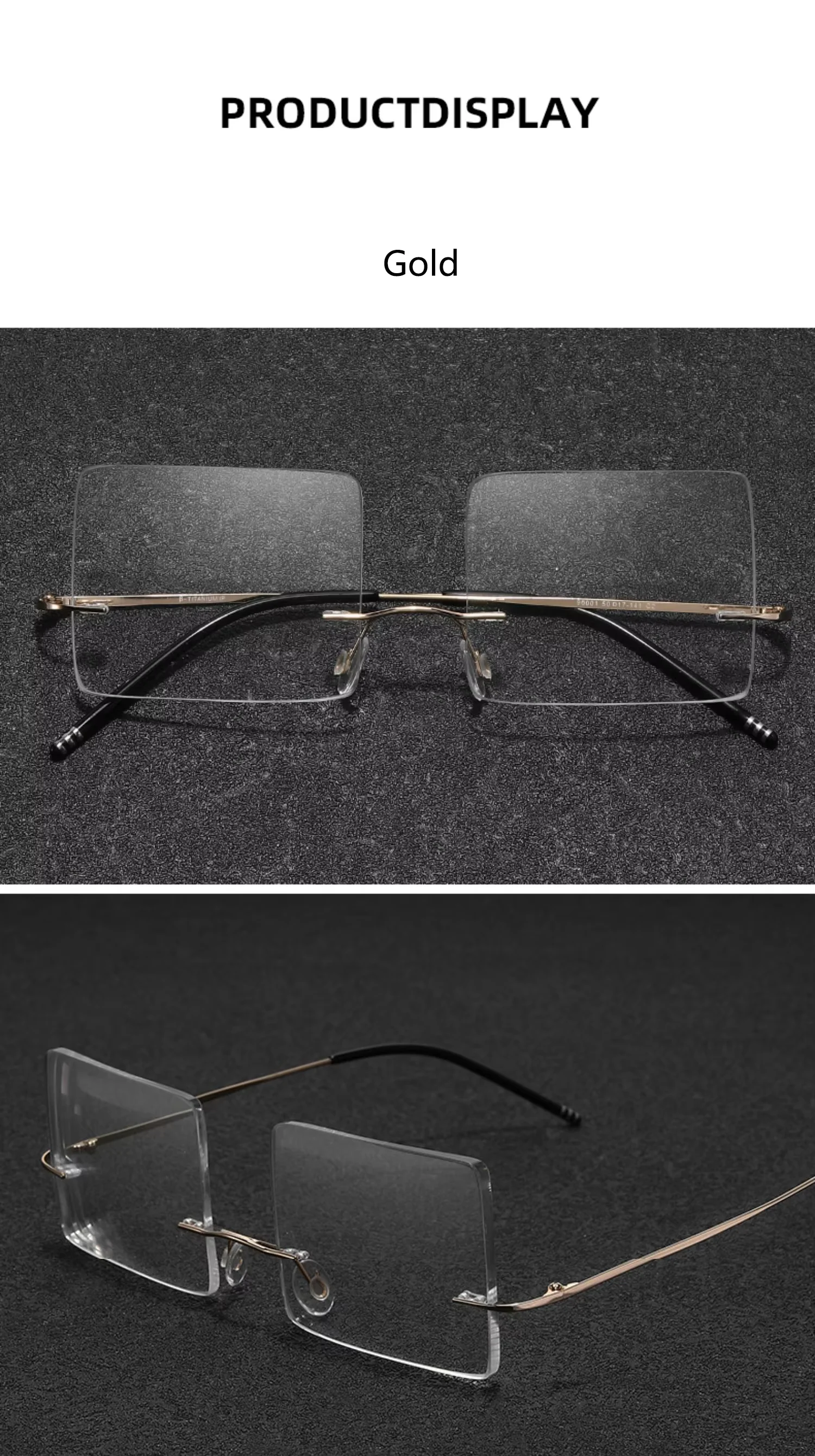 Alicia Spezielle Brille zum Spielen von Billard. Rahmenlose High-Definition-Brille für Herren. Ultraleichte verschreibungspflichtige Brillen aus reinem Titan 3