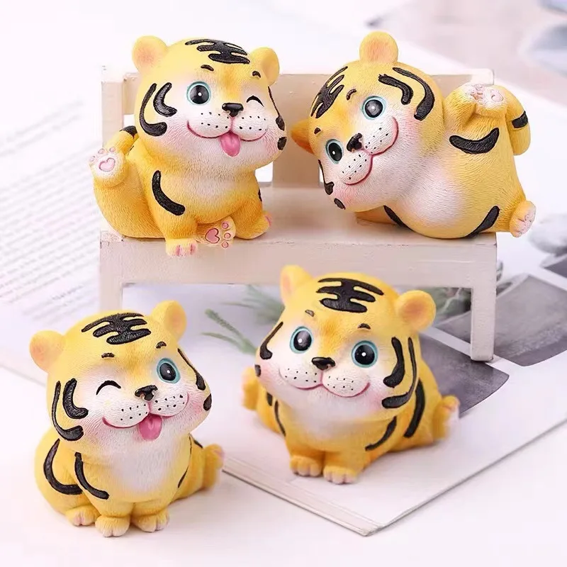 

New Internet Celebrity Animal Silicone Ice Lattice Mode Naughty Tiger Cake Pudding Mold Cute Animal Candle Supplies Mold