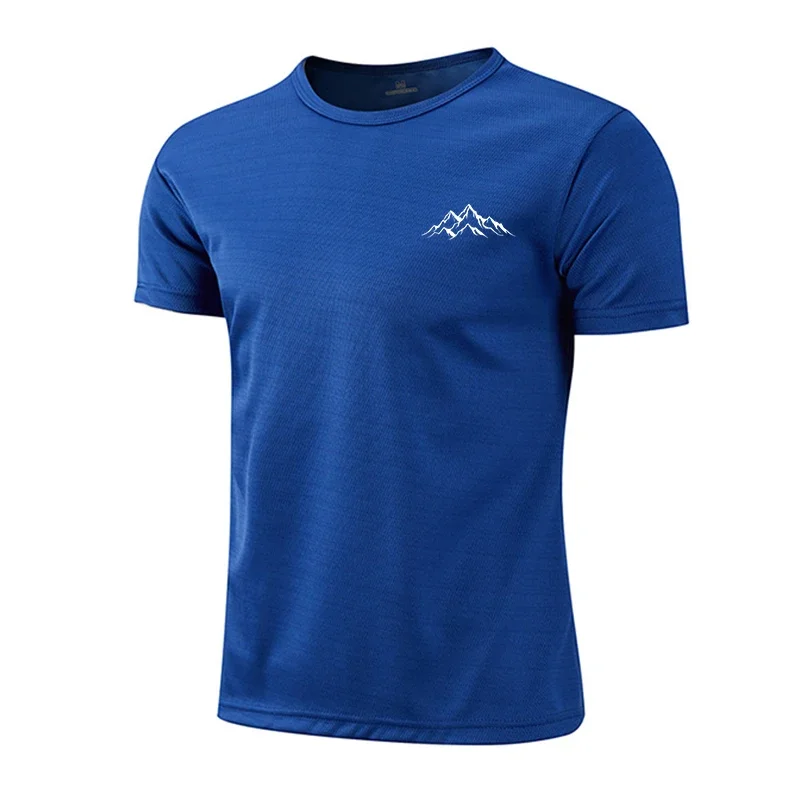 AliExpress NONE Best-selling men's T-shirt casual sports jacket for outdoor jogging and marathons, summer quick-drying, bicycle wear, polyester