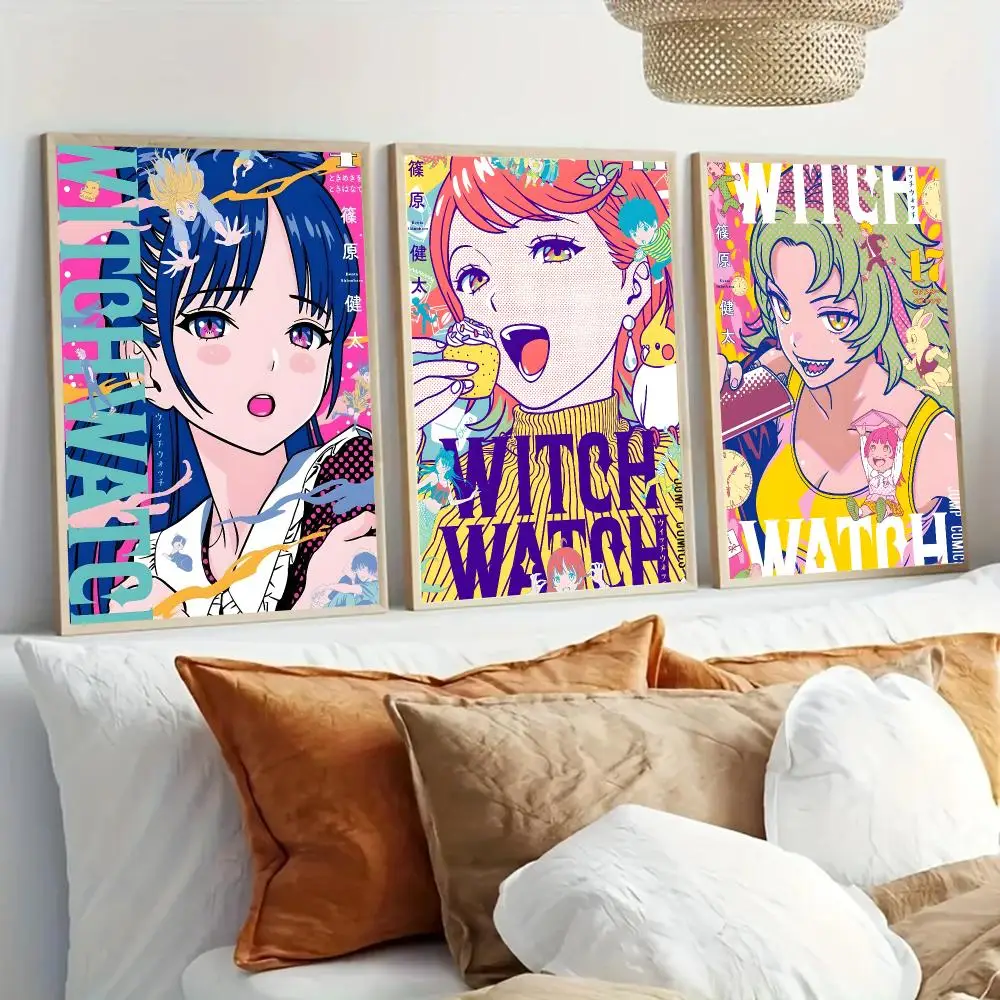 W-WITCH WATCH Anime Poster Modern Home Living Bedroom Bar Hallway Waterproof Wall Art Aesthetic Decor