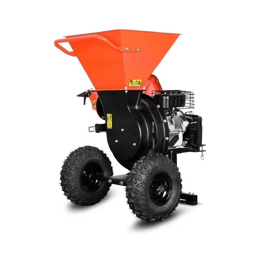 Vacuum 7Hp 4 Stroke Grass Leaf Branch Shredder Forest Used Manual Tree Stump Branches Chipping Wood Chipper