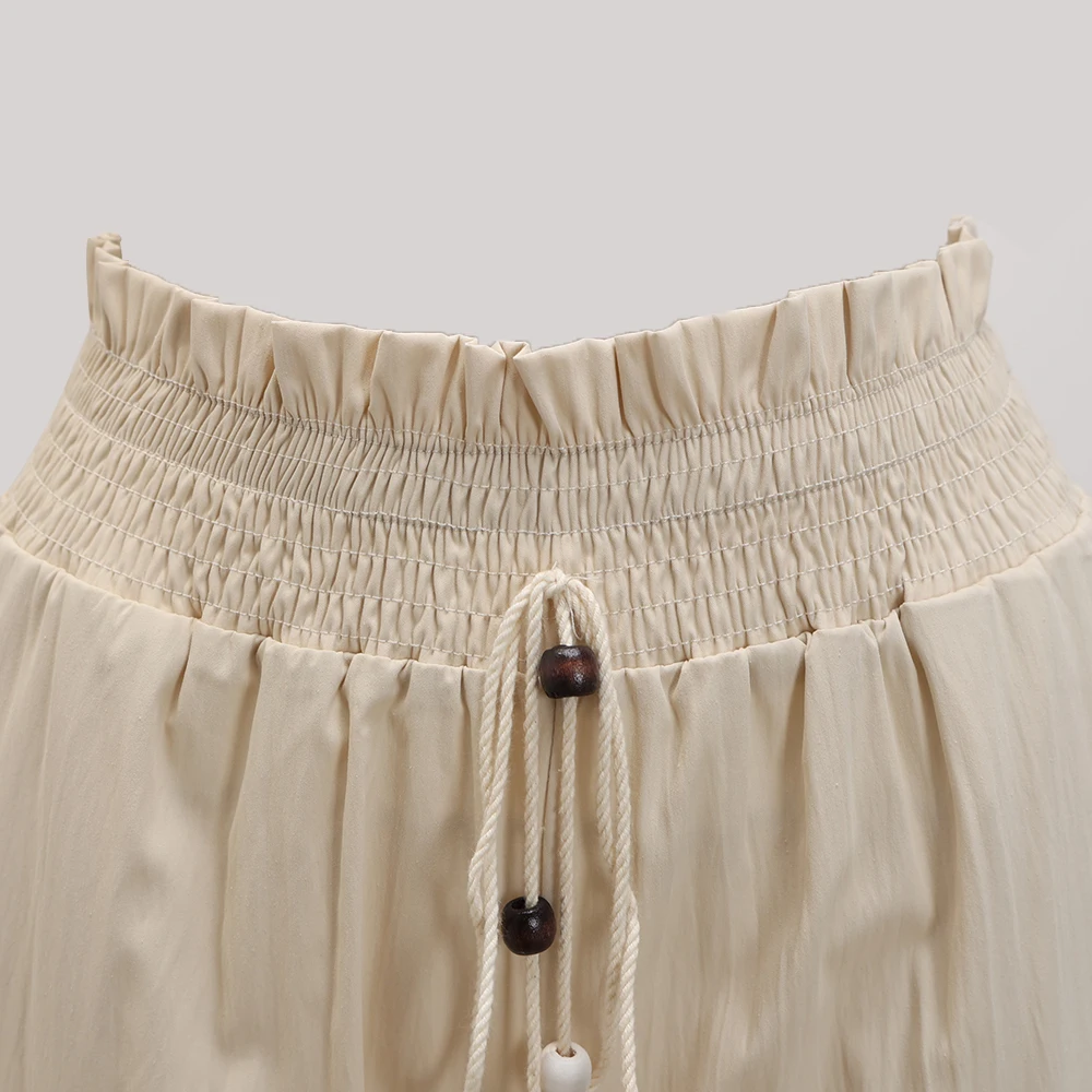 abbigliamento donna Pantaloni Primavera Estate Casual Pianura Smocking Pantaloni basic giornalieri a vita alta a vita alta a vita larga