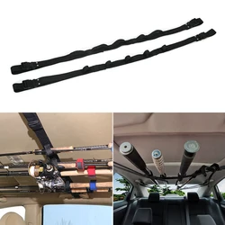 2pcs Car Fishing Pole Pole Holder Easy Install Adjustable Roof Rack Carrier Carrier Strap For Most Vehicle Accessory