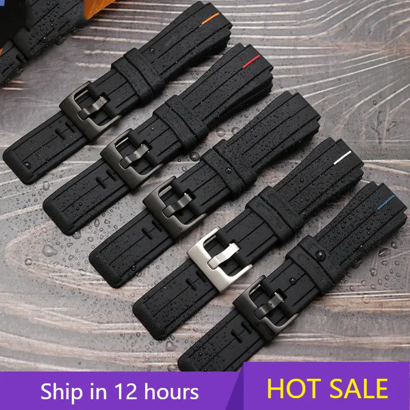 For Timex Watch Strap T2N720 T2N721 TW2T76300 16mm Silicone Rubber Watchband Wristband Bracelet Waterproof Band Convex Interface