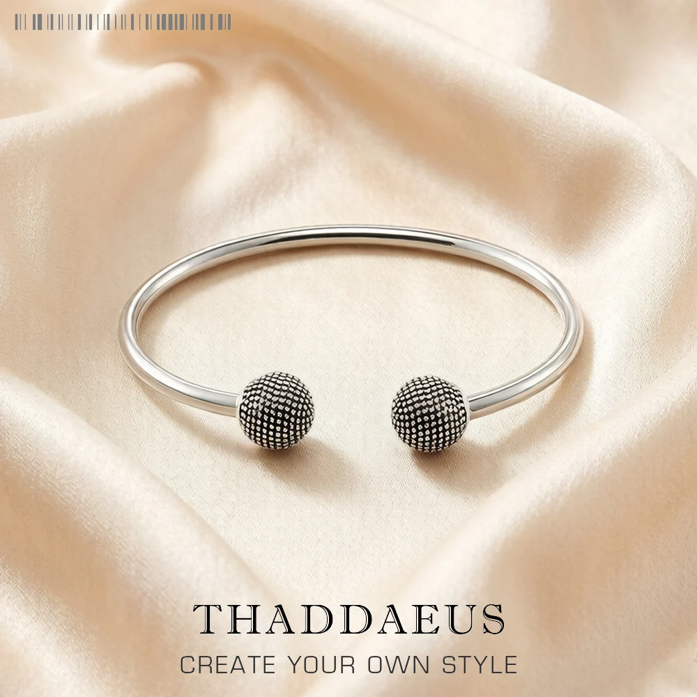 Bransoletka Bangle Kathmandu Europe Style Fashion Karma Glam Prezent dla kobiet Zupełnie nowa biżuteria ze srebra próby 925