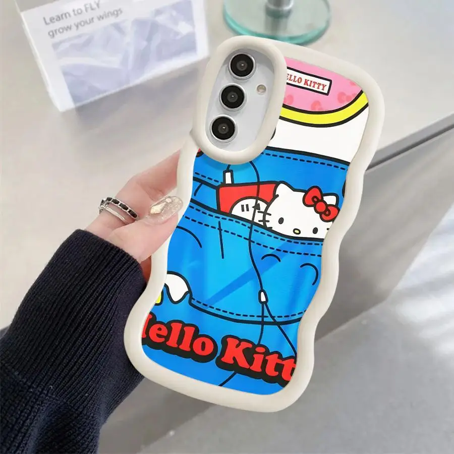 لطيف القط H-elloS KittyS لينة غطاء الهاتف حقيبة لهاتف سامسونج غالاكسي A21s A11 A26 A34 A36 A13 A14 A33 A35 A16 A12 A15 #2