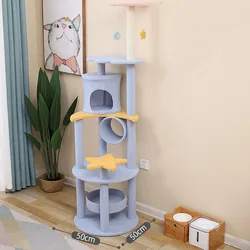 Cat Villa Wooden House, Climbing Frame, Games Park, Large Cats Toys, Scraper Tree Tower, Post Furniture Accessories, Gift