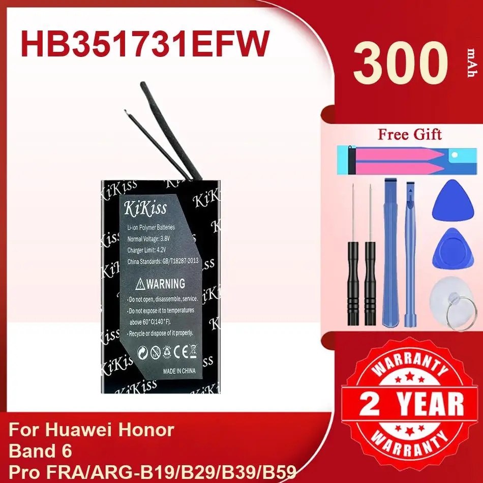High-Performance Watch Battery For Huawei Honor Band 6 Pro FRA/ARG-B19/B29/B39/B59,HB351731EFW,300mAh
