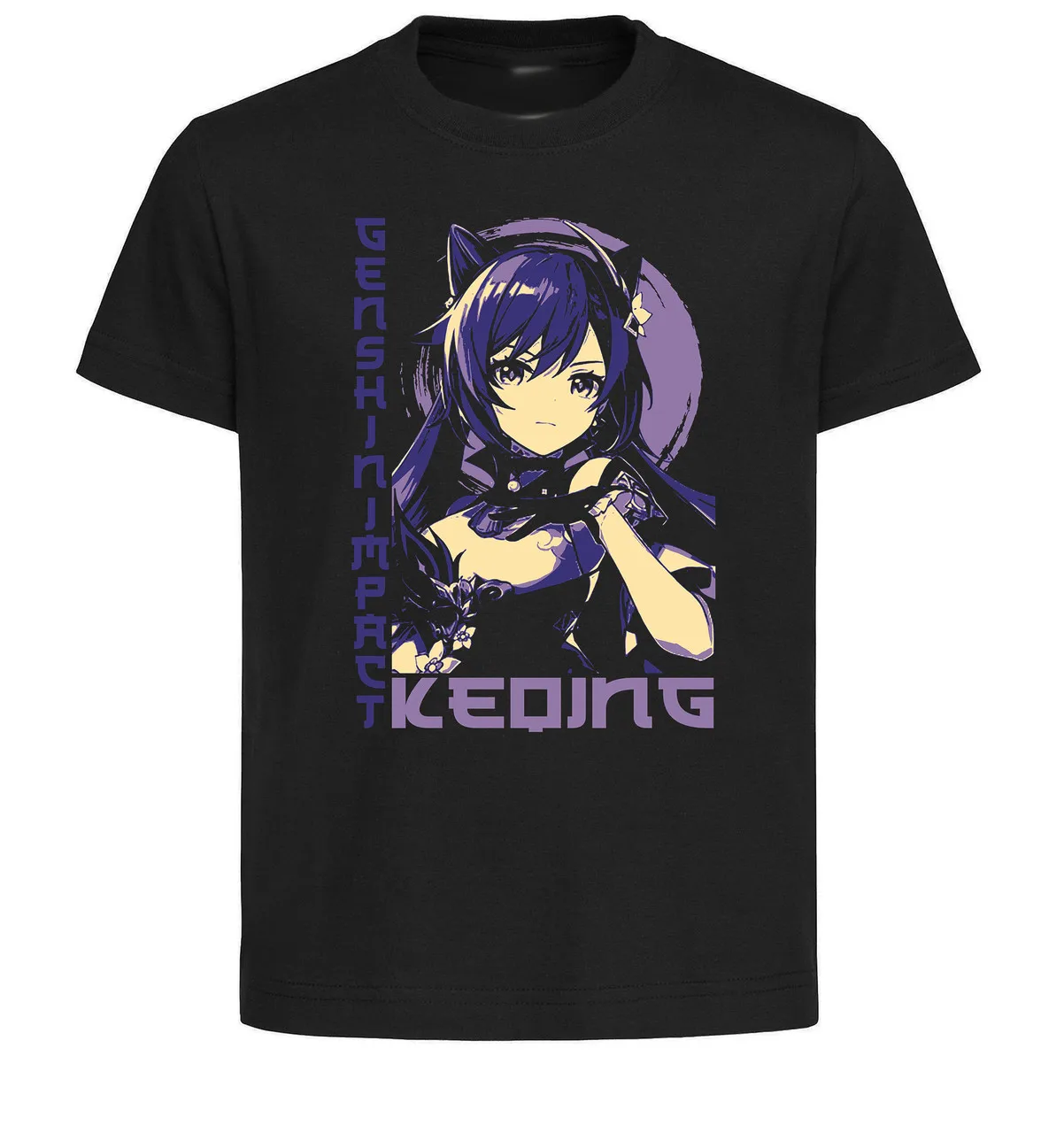 

T-Shirt Unisex Black Japanese Style Genshin Impact Keqing