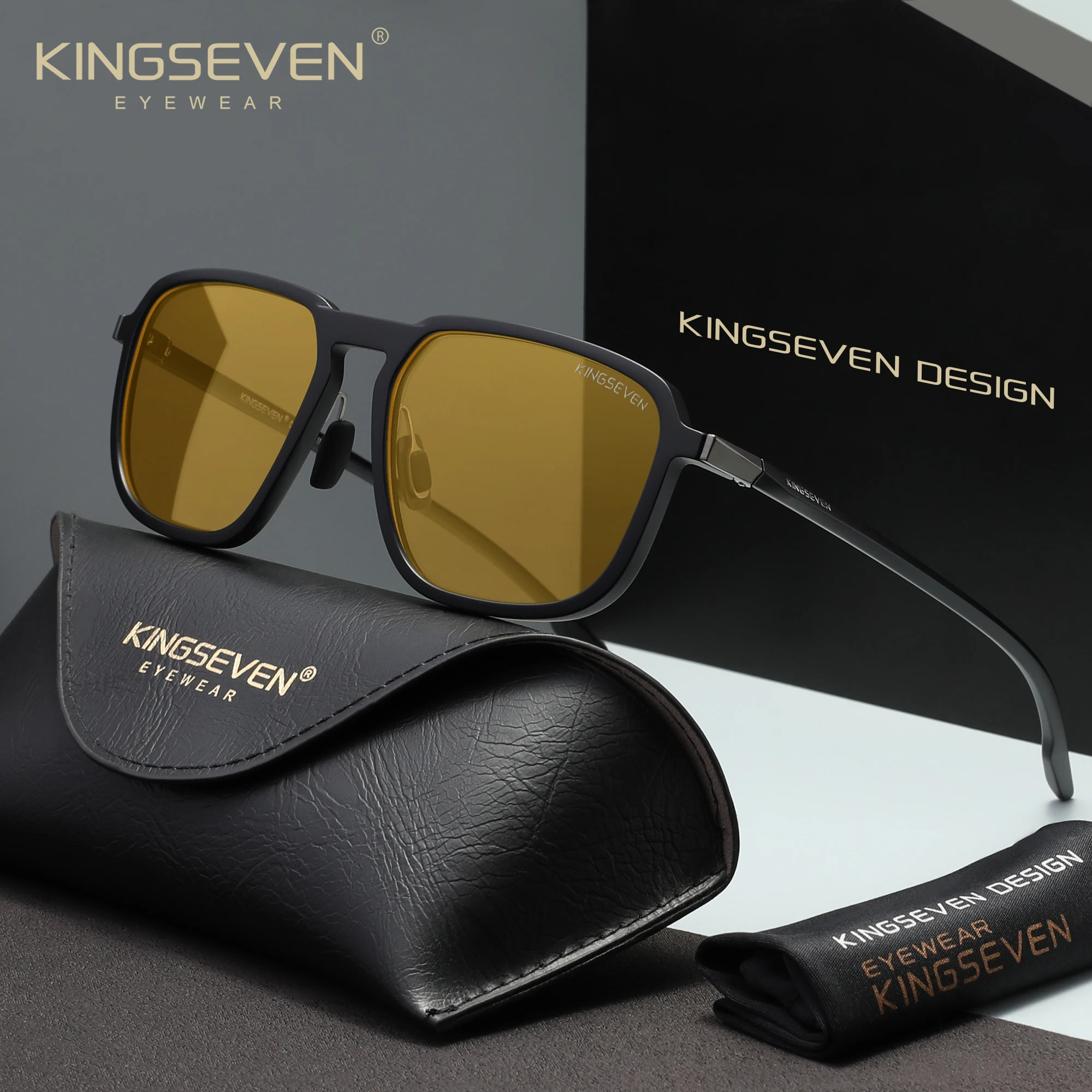 KINGSEVEN Blue Light Blocking Glasses Fashion Men Women Square Glasses Casual Work Computer Protective Anti-Blue Ray Eyewear