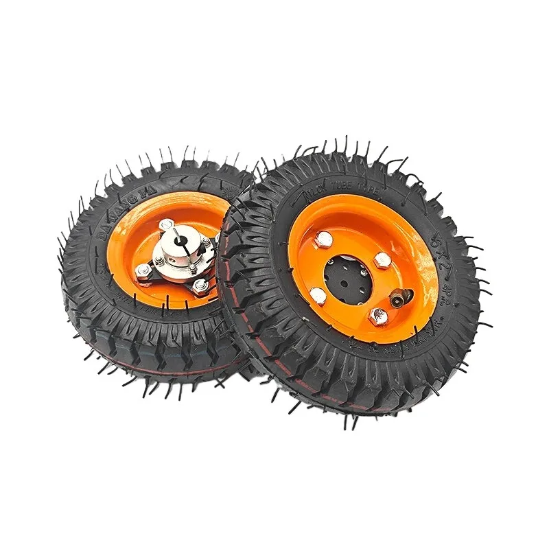 6 Inch (150mm) Pneumatic Rubber Tire with Clamping Coupler - Smart Car Chassis Wheel, Drive Wheel (8mm/10mm Shaft)