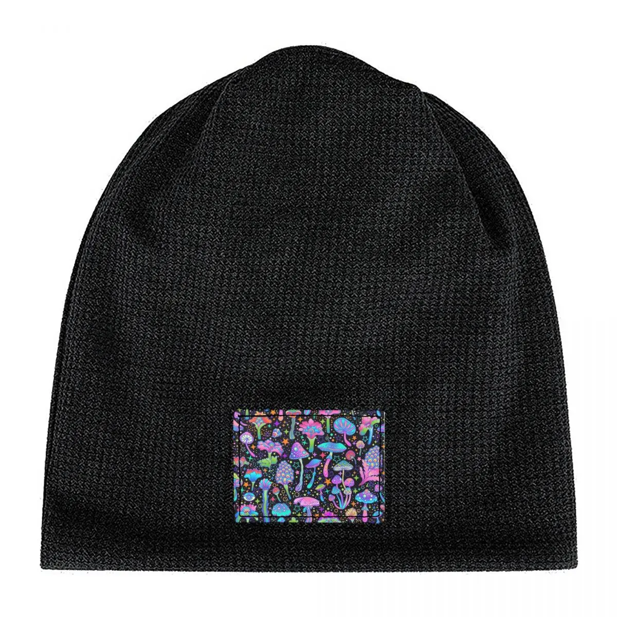 Gorros de lava com estampa de cogumelos mágicos psicodélicos, gorros forrados de lã, moda quente, outono inverno, chapéus ao ar livre