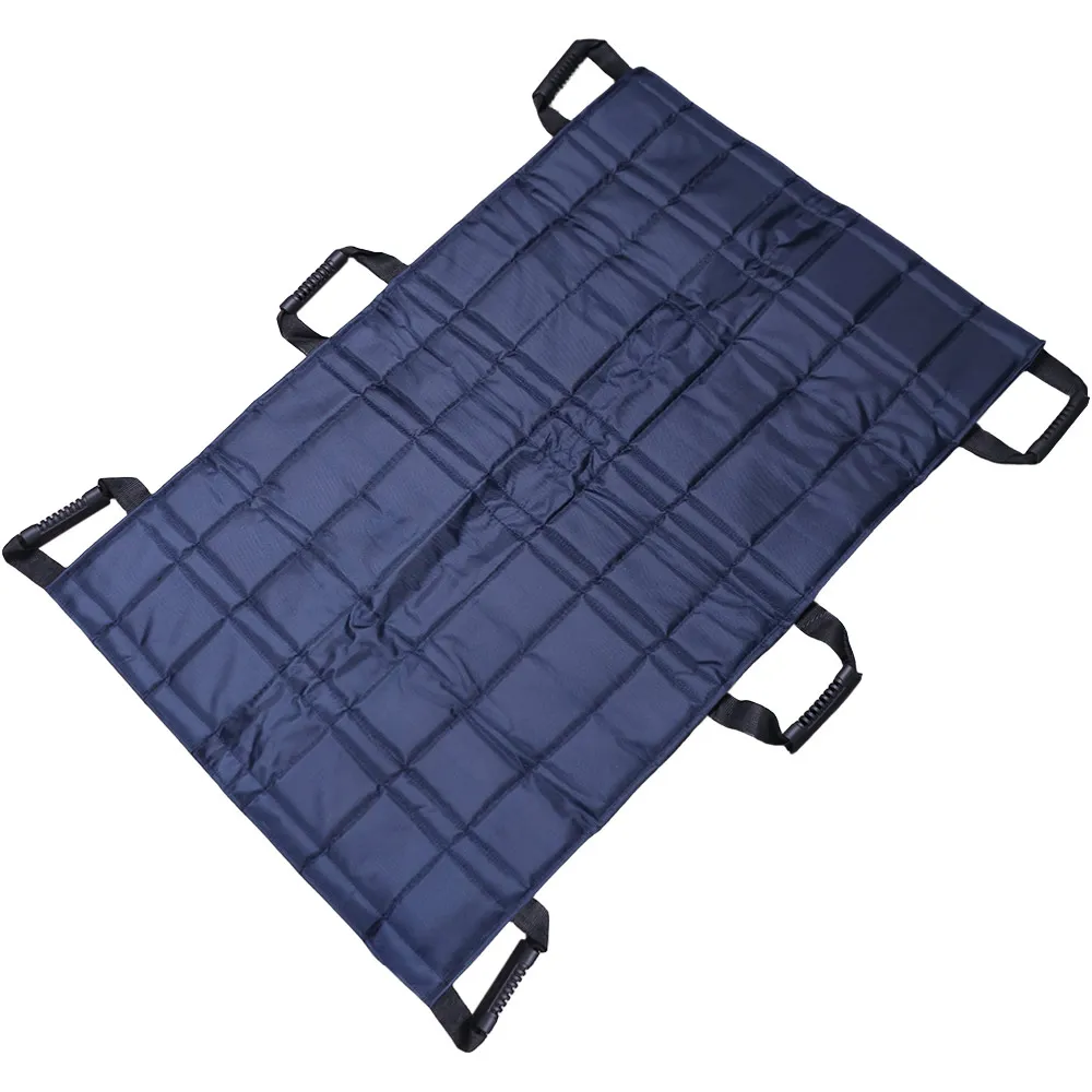 Portable Patient Transfer Pad Foldable with 6 Handles Positioning Bed Sheet Breathable Soft Elderly Lift Sling Body Support