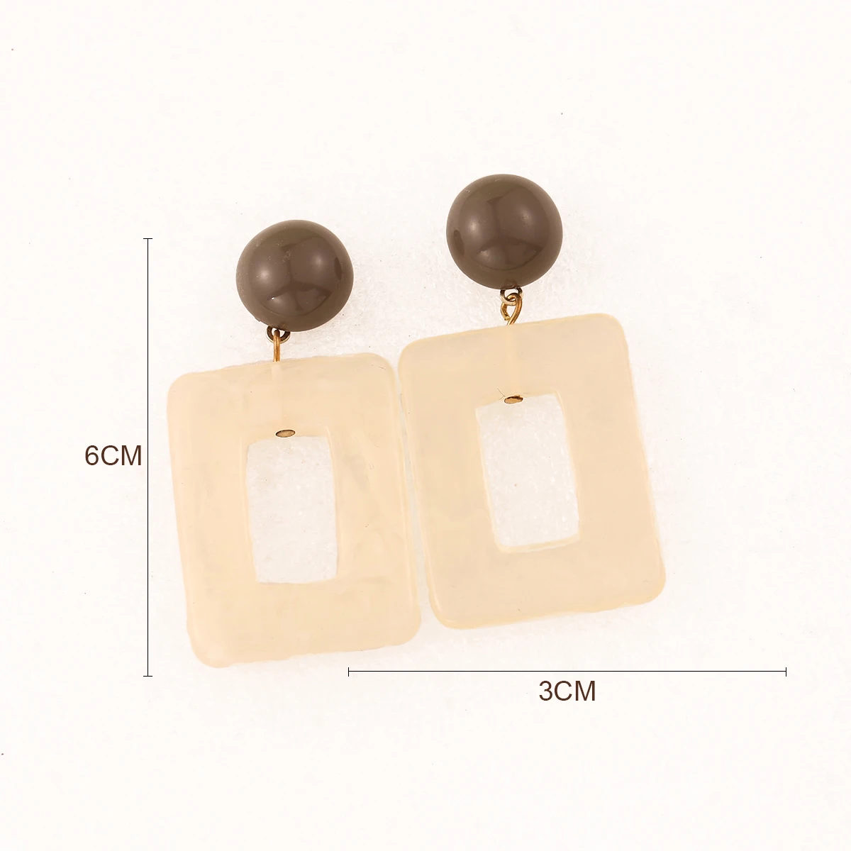 CARTER LISA 2025 New Trendy Transparent Geometric Acrylic Big Drop Earrings for Female Simple Ear Jewelry Party Gift Accessories