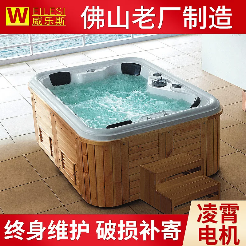 Outdoor Spa Massage Acrylic Surf Tub Large Pool Smart Freestanding Tub Freestanding Bath 8006