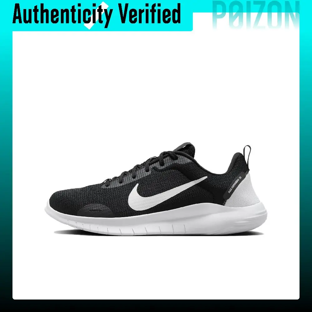 nike-flex-experience-run-12-fabric-low-top-running-shoes-men's-black-white-dv0740-004