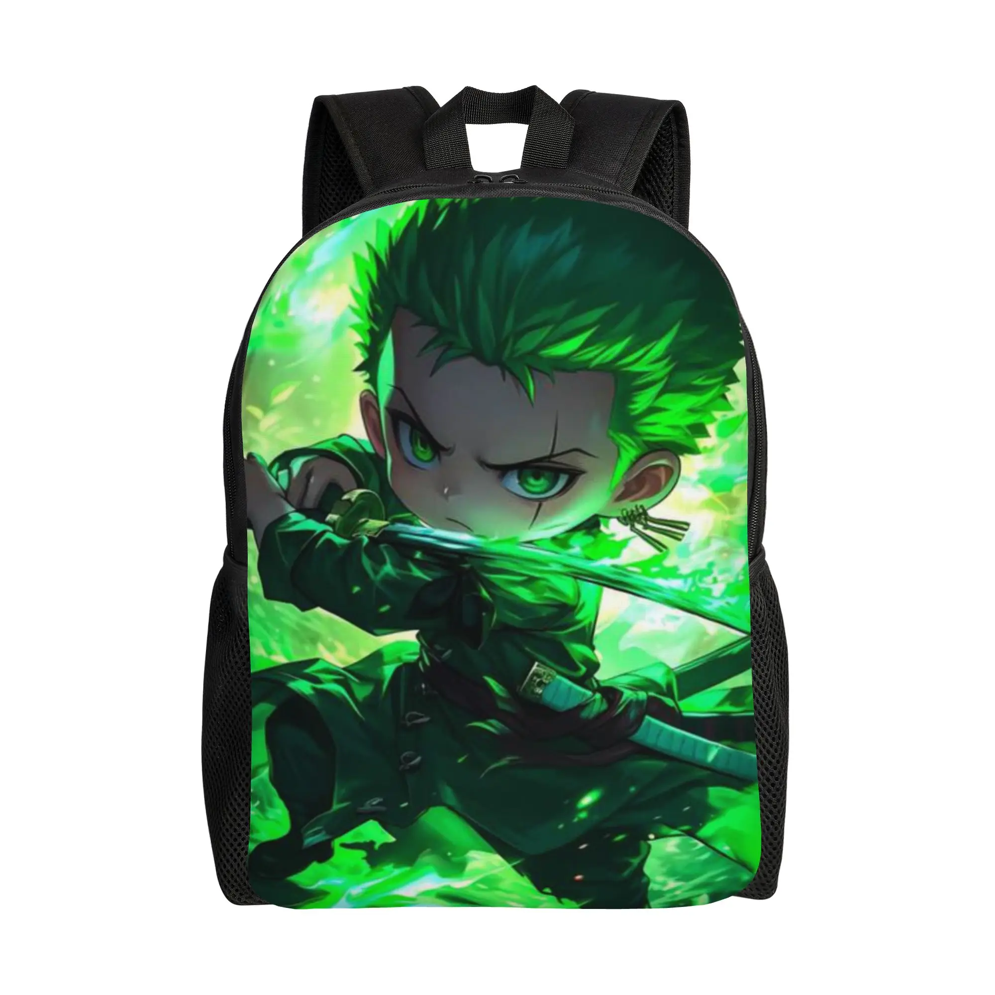 

Roronoa Zoro Handbag Back to school season Green Versatile Backpack