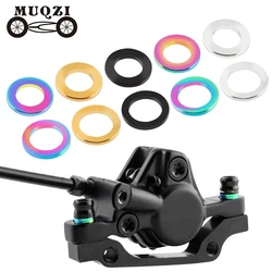 MUQZI 10pcs Titanium Washer M5 M6 For MTB Road Bike Stem Disc Brake Seat Post Spacers Crank Brake Calipers Gasket