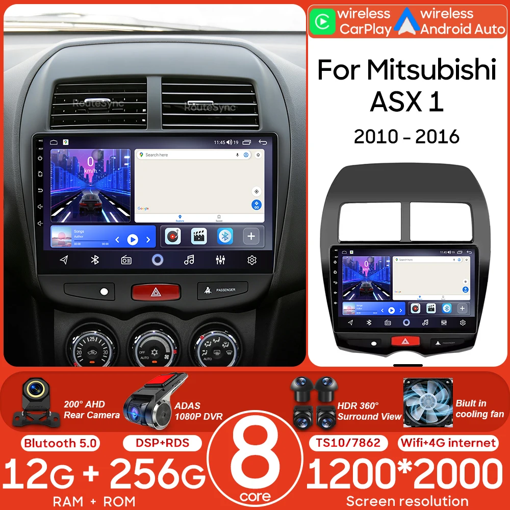 

For Mitsubishi ASX 1 2010 2011 2012 2013 - 2016 Android Car Radio Multimedia Video Player Carplay Navigation GPS Stereo No 2din