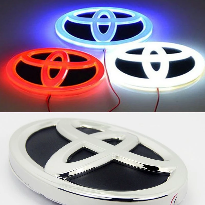 1X 4D Car Front Grille Trunk Logo LED Light Retrofit for Toyota Yaris LANDCRUIS Camry Corolla Reiz PRADO Vios Highlander LVALON