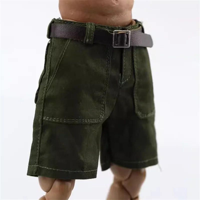 

1/6 Male Soldier Clothing Accessories Fashion Shorts Pants Belt Set Model Fit 12'' Action Figure Body In Stock