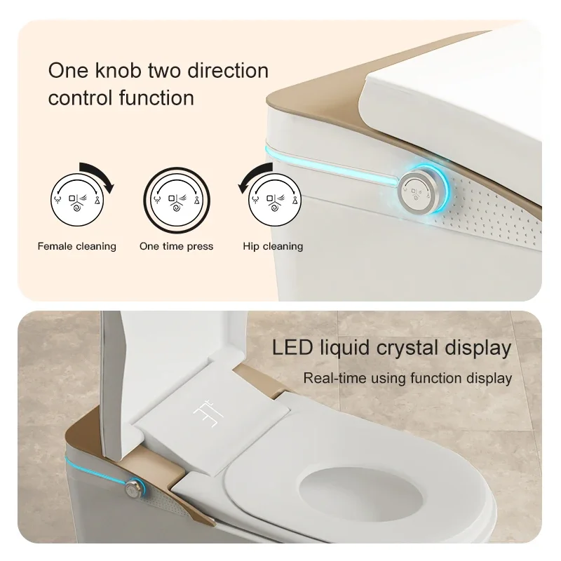 

-Automatic Sanitary Ware Self Clean Auto Open Sensor Flush Toilet Bowl Bathroom Electronic Intelligent Smart Wc Toilet