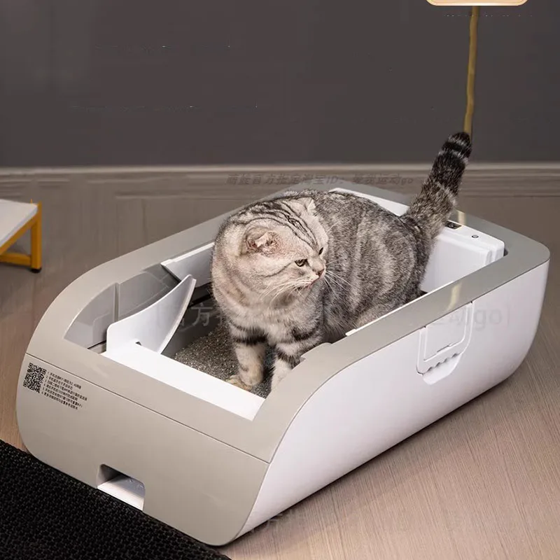 

Smart Automatic Cat Litter Box Mat Villa Japanese Scoop Scraper Feeder Basket Large Cat Toilet Cleaning Arenero Pet Furniture