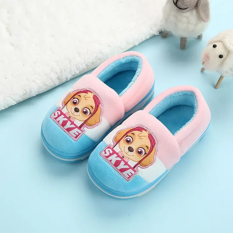 Paw Patrol Marshall Children Cotton Slippers Bag with Cute Winter Home Non-slip Boy Girl Child Baby Cotton Shoes Shipping Free