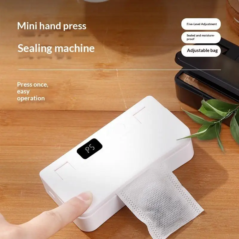 2 In 1 Mini Bag Sealer Rechargeable Bag Sealer Heat Seal With Cutter And Magnet Bag Resealer Machine For Plastic Bags Snack Bag