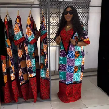 Abayas sukienki afrykańskie dla kobiet 2024 tradycyjna odzież z afryki Dashiki Ankara stroje suknia suknia muzułmańska Kaftan Maxi długa sukienka