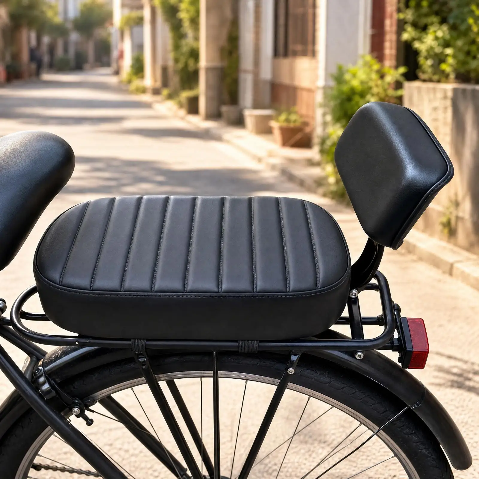 Thick Polyester Bicycle Rear for seat Cushion with Backrest for Kids Comfortable Cycle Ride