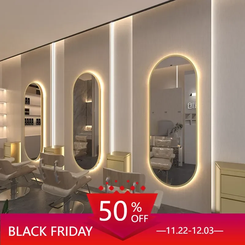 Full Body Decorative Mirrors Wall Led Heart Long Round Mirrors Makeup Bath Dekoracyjne Lustra Bedrooms Decorations CN50ZS