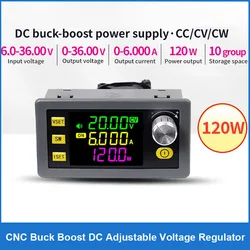 SK120 36V 6A 120W Buck Converter CC CV Voltage Current Step-Down Module LCD Adjustable Regulated Stabilized Voltage Power Supply