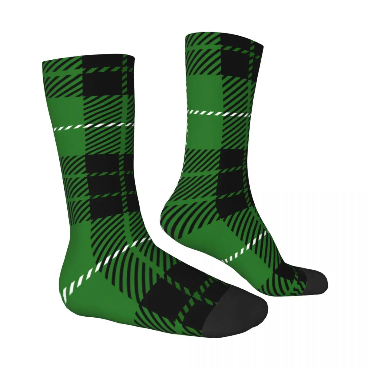 Green Tartan Plaid Seamless Pattern Kawaii Socks Gym Cartoon Pattern Socks