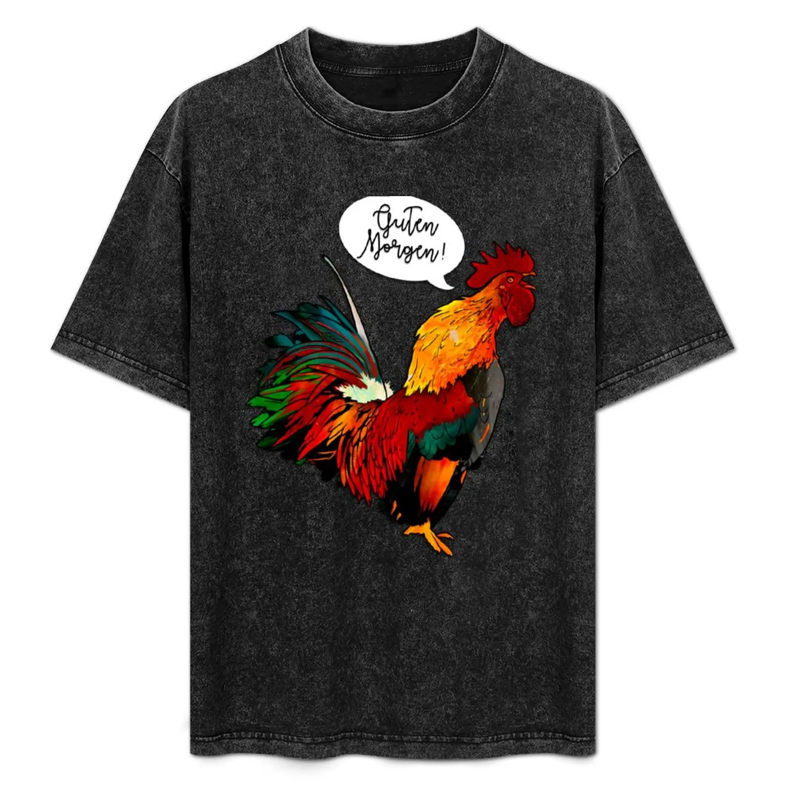

Stained Glass Rooster T-Shirt High Elasticity Sports Tee Shirt